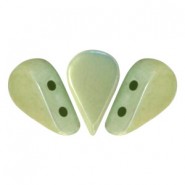 Les perles par Puca® Amos kralen Opaque light green ceramic look 03000/14457